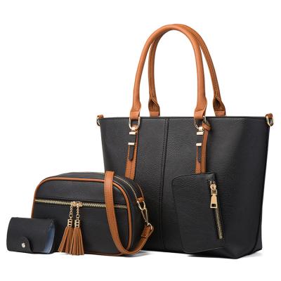 China Fashion Chinese Factory 4 Pieces Set Women's Bags 2022 Handbags Fashionable Woman Tote Bag With High Quality for sale