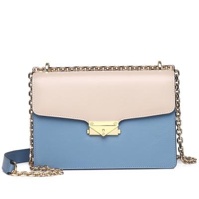 China Fashion Baliya factory direct sale China fashion cheap blue and white women's small square handbag chain bag for sale