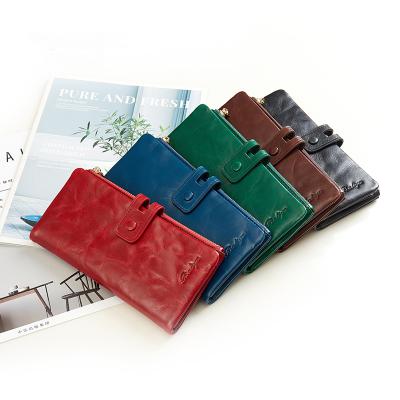 China Good Price Waterproof Long Wallet Women Wallet Leather For Woman Zipper Women's Wallet For Ladies for sale