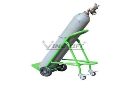 China Fold Down Single Double Gas Cylinder Hand Truck Trolley With Restraining Strap for sale