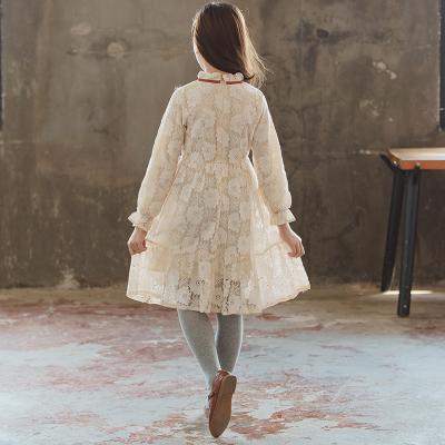 China Wholesale High Quality Anti-wrinkle Girls' Long Sleeve Long Sleeve Wedding Lace Casual Dresses for sale