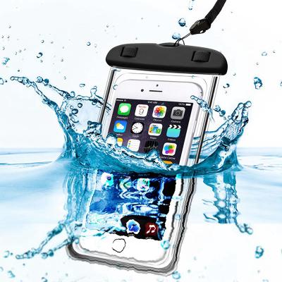 China New Universal Water Proof PVC TPU Waterproof Mobile Phone Pouch Waterproof Cell Phone Underwater Sealable Clear Transparent Pouch Dry Bag for sale