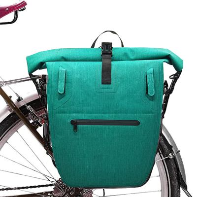 China Waterproof 10% OFF Good Quality 30L 500D PVC Waterproof Bicycle Bag With Hook Bike Backpack Pannier Rear Bag For Bicycle for sale