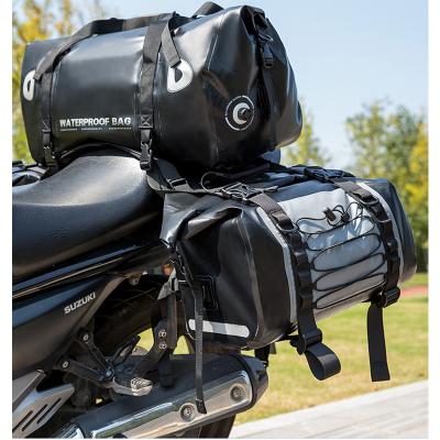 China New Motorcycle 55L Waterproof Rear Seat Rear Tail Bag Large Capacity Motorcycle Travel Luggage Rainproof Bag for sale