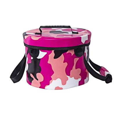 China Folding Water Bucket Camping Multifunctional Outdoor Waterproof Storage Travel Camouflage Fishing for sale