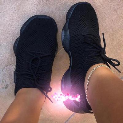 China Lightweight Fashion Sneaker Ladies Sports Comfortable Shoes Walking Flat Sneaker For Women Ladies Sneaker Shoe for sale