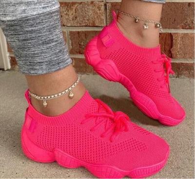 China Summer Ladies Foot Set Breathable Large Size Mesh Low Cut Shoes Lightweight Breathable Cut Out Sports Shoes for sale