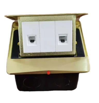 China Soft IP44 Industrial Waterproof Sound Up Floor Socket Outlet Box With Kitchen 2 RJ45 Sound Left Socket for sale