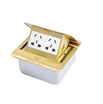 China Fast And Smooth Design Europe Industrial Sleek Style IP44 Pop Up Floor Socket Outlet Box With EU Plug HGD-2F/CC10 for sale