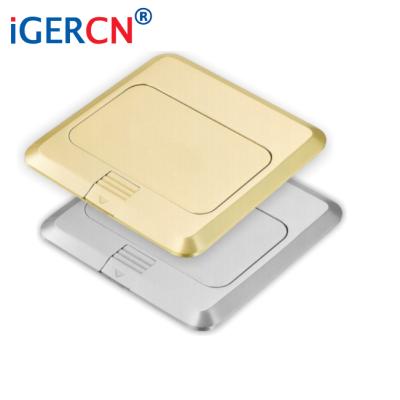 China Quick Durable Economic Price Pop Up Floor Socket With Brass Panel Or Aluminum Alloy Panel for sale