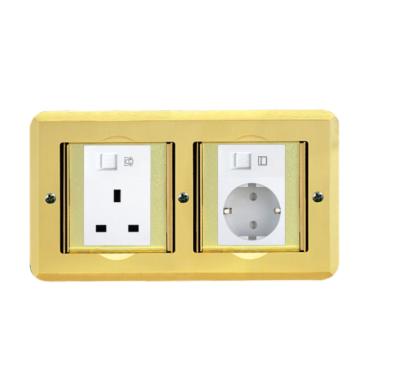 China Commercial Floor Sockets Plug Concealed Type A Ground Cu Alloy Al-Alloy Stainless Material And Cover Open Type Floor Socket Box For Home for sale