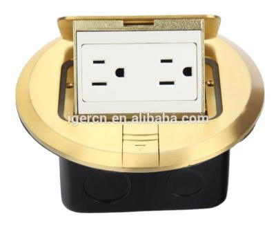 China Anti-Aging GFC Round Pop Up Floor Socket /Best Selling Square Pop Up Table Socket Ground Box Socket for sale