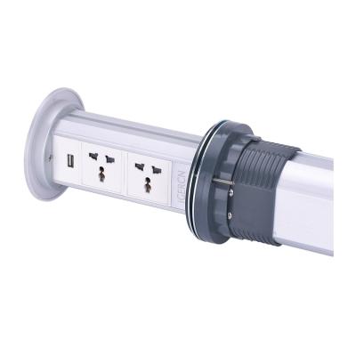 China Smart Auto Kitchen Industrial Socket And Kitchen Pop Up Outlet / Whole Sale Table Top Cable Cubby For Office for sale