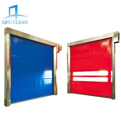 China Fire And Wind Resistance Windproof High Speed ​​Roll Up Door Rolling Shutter PVC Door for sale