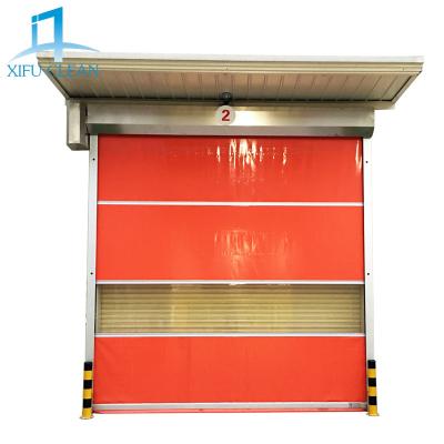 China Remote Control Windproof Shutter Automatic Rapid Door Industrial PVC Roll Up Doors for sale