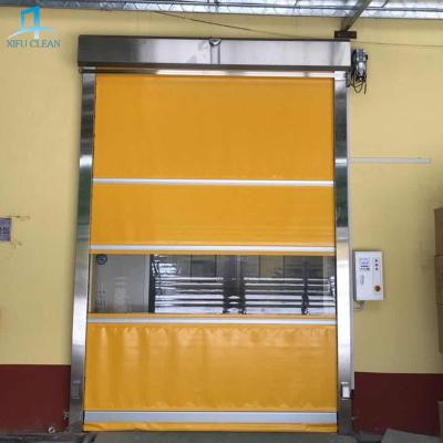 China Customized Industrial Automatic Fabric Windproof Fast Roll Up Door PVC Rolling Door for sale