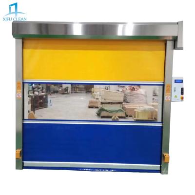 China Customized Factory Windproof Automatic Quick Roll Up Door Industrial PVC Rolling Shutter Door for sale