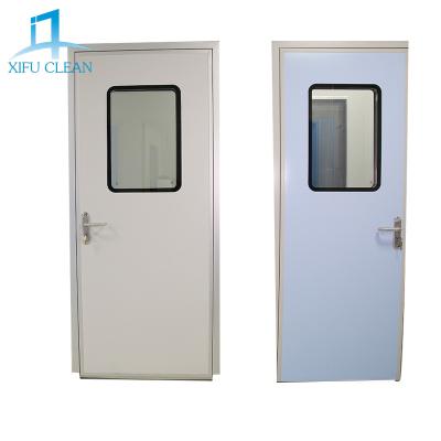 China Sound Insulation Laboratory Clean Room Door Aluminum Hospital Single Swing Door With Modern Design for sale