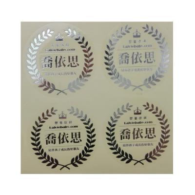 China Waterproof Eco Friendly Cosmetic Bottle Gold Silver Foil Stamping Label Sticker Printing for sale