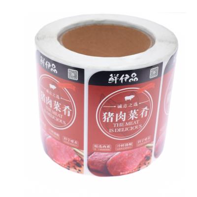 China Fresh Food Waterproof Printed Adhesive Sticker Labels Rolls Custom Printing for sale