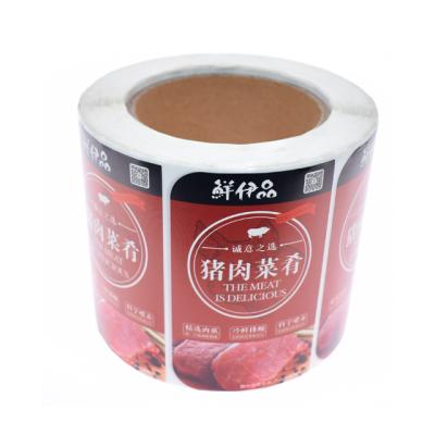 China Waterproof Adhesive Vinyl Roll Stickers Customized Packaged Food Customized Logo Labels Printing for sale