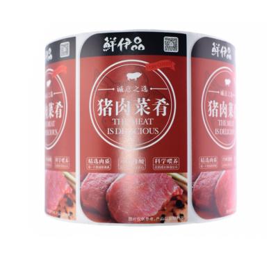 China Customized Adhesive Stickers Personalized Food Waterproof Logo Vinyl Pe Roll Bag Labels for sale