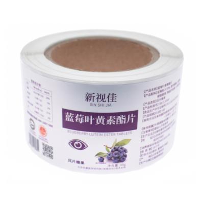 China Waterproof Private Custom Vinyl Sticker Roll Up Packaging Labels For Cosmetic Jar for sale