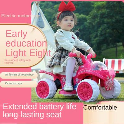 China Ride on the beach four-wheel strollercarro de brinquedoPink electric baby boy new remote control neutral car Toy Ice and snow beierjia toy for sale