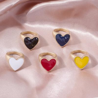 China Wholesale New INS explosion jewelry Wholesale Nectarine color heart alloy drop summer cute CLASSIC OUYE beautiful for sale