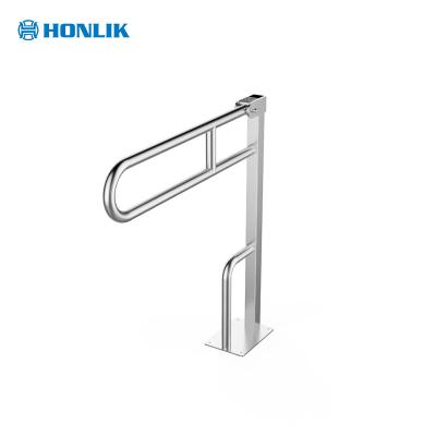 China High Quality Folding Washroom Bathroom Toilet Stainless Steel Balustrade Bathroom Handrail for sale