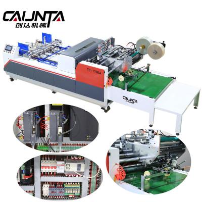 China food & New TC-1100A Fully Automatic PVC Beverage Factory High Speed ​​Film Window Splicing Machine With Creasing for sale