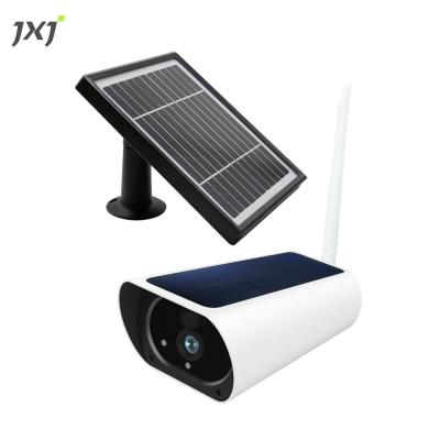 China Hot Outdoor JXJ NIGHT VISION IP Wireless Battery Solar 360 Camera Notify Mini Wifi Surveillance Camera For Churches Temple Offices for sale