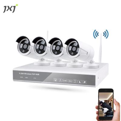 China Waterproof Wifi Metal Night Vision JXJ 4CH NIGHT VISION JXJ 4CH Radio CCTV Radio CCTV Security 2.0megapixel IP Camera Set System Video Surveillance Kit for sale