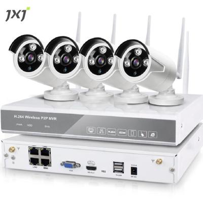 China Hot Promotion Outdoor JXJ NIGHT VISION HD 4CH WiFi CCTV Set Ip66 Network Bullet Wireless IP Wire Less Layout Nvr Tuya Camera KITs for sale