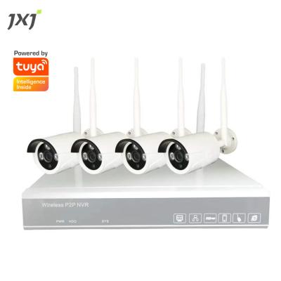 China NIGHT VISION JXJ Private Logo H, 264 4ch 1080P HD Outdoor WiFi With Lower Price IP CCTV Camera 2 Way Radio 4 Channel NVR Audio Kits for sale