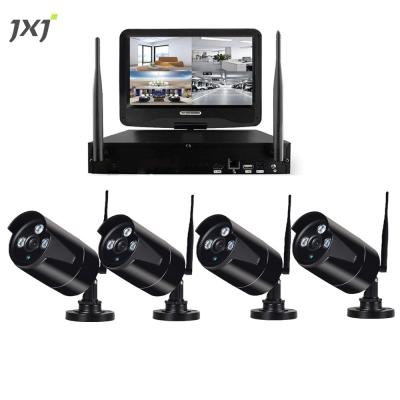 China Wireless System 4ch Channel Tuya Smart Wifi Nvr Kit Outdoor 1080p 4 Channel Security Hd IP Camera Nvr Kit NIGHT VISION JXJ Home Surveillance CCTV for sale