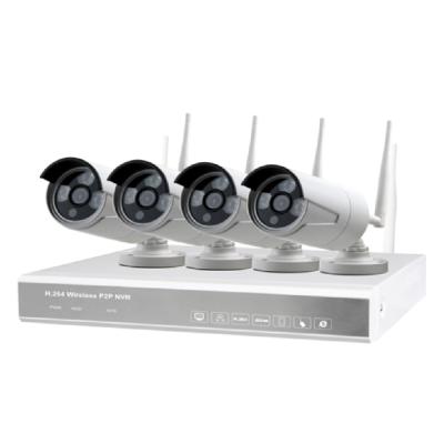 China NIGHT VISION JXJ Factory Supplier 4CH 4PCS Cameras Set 2MP Video Surveillance 4 Channel NVR Kits Outdoor Wireless Wifi CCTV Camera Set for sale