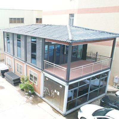 China Customizable 20ft Environmental Friendly Modern Pre Fab Shipping Container Module House Detachable 40ft Expandable for sale