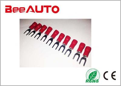 China SV1.25-3.5 Red Furcate Type Insulated Fork Terminal 19A Fireproof Resistant for sale