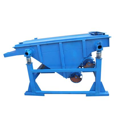 China Lab Linear Carbon Steel Stainless Steel Vibrating Screen Linear Inspecting Sawdust Pellet Wood Vibration for sale