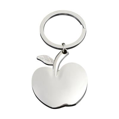 China Metal Popular Hot Sell Customised Metal Silver Apple Keychain Carabiner for sale