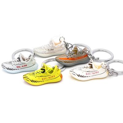 China Wholesale 3D Mini Sneakers Key Chains 350 Plastic Shoe V2 Cute Keychains Key Chain Model With Boxes for sale