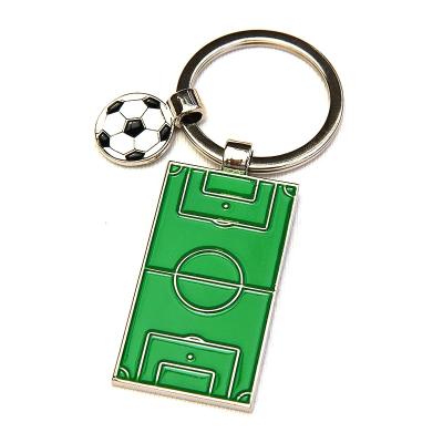 China Wholesale Football Key Chain Soccer Keychains Court Football Factory Metal Rack Sports Gifts for sale