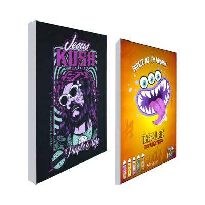 China Indoor hot sale! 30 mm thin frame aluminum fabric profile led light box with acrylic for advertising for sale