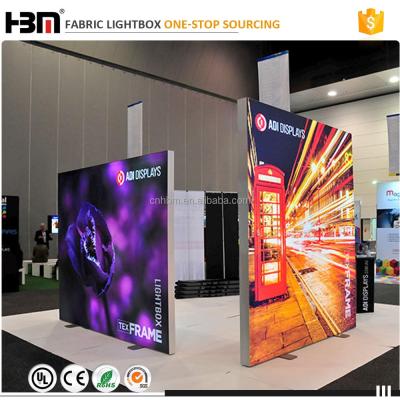 China Advertising Two Side Frameless Lightbox Exhibition Lightboxes Fabric LED Light Box With Edgelit LED for sale