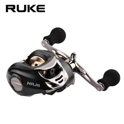 China LEFT HAND Fishing Casting Reel NAJA Model Ratio 7.0:1 Aluminum Reel 7+1 Bearings Magnetic Brake Weight 220g Max Drag 4.5KG for sale