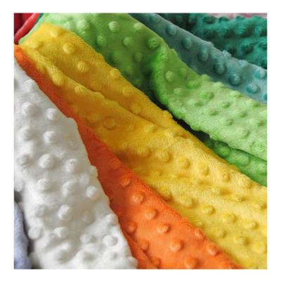 China High Quality Super Soft Memory Wholesale 100%Polyester Minky Dot Fabric For Baby Blankets for sale