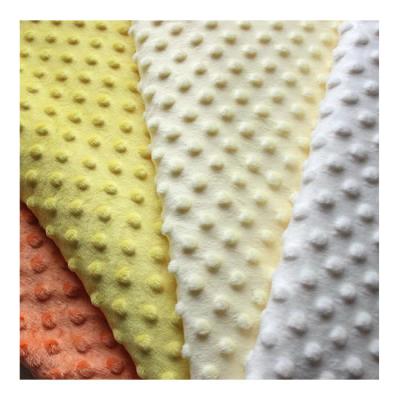 China Memory Good Quality 100% Polyester Minky Dot Velboa Velvet Fabric For Baby Toy Blanket Wholesale Velvet Cloth for sale