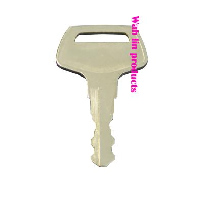 China Wah Lin Parts Equipment Key Heavy Equipment Ignition Nickel Silver Heavy Keys For JCB Excavator Backhoes for sale