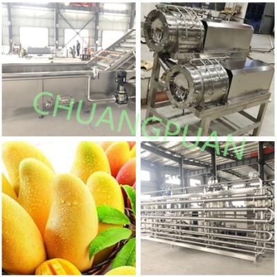 China 150-180Kw vollautomatische Mango-Saft-Produktionslinie Seetransport 7000-8000Kg/h Kapazität zu verkaufen